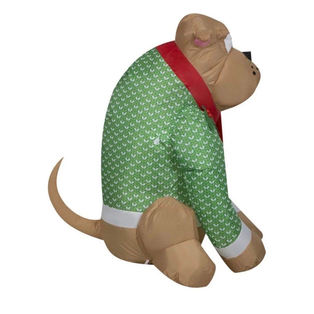 3ft Festive Holiday English Bulldog Airblown Inflatable